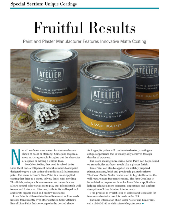 PAINT AND DECORATING RETAILERS MAGAZINE: LIME PAINT