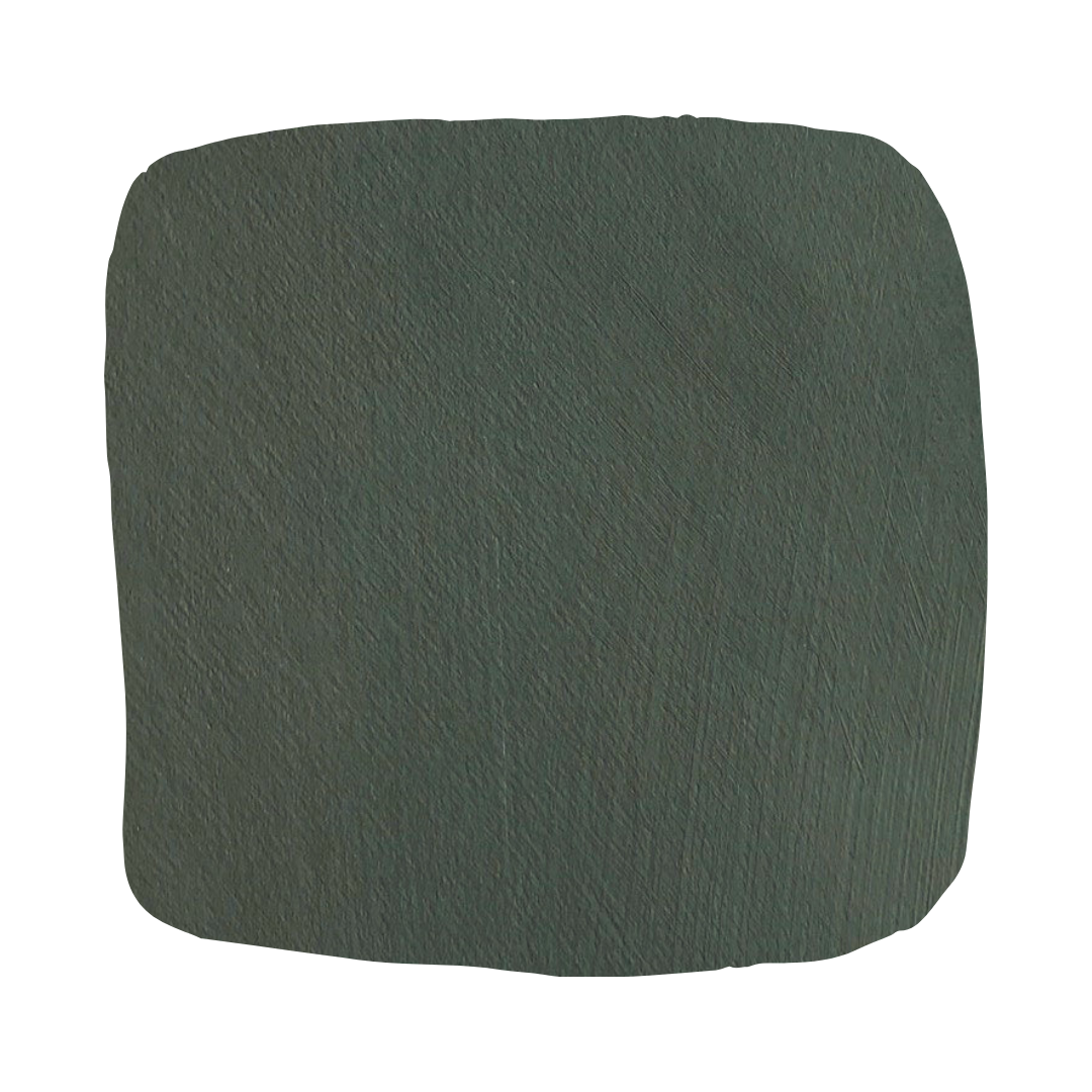 Limewash Oil close up swatch of deep green that is blackened