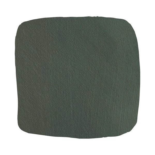 Limewash Oil close up swatch of deep green that is blackened